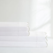 Coastal Chic Scalloped Edge Cotton Sheet Set