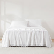 Coastal Chic Scalloped Edge Cotton Sheet Set