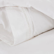 Doris Eyelet Inset Trim Cotton Duvet Cover Set