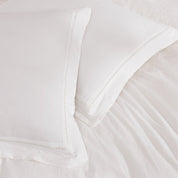 Doris Eyelet Inset Trim Cotton Duvet Cover Set