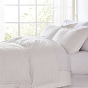 Doris Eyelet Inset Trim Cotton Duvet Cover Set
