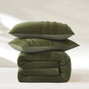 Pleated Groove Velvet Duvet Cover Set