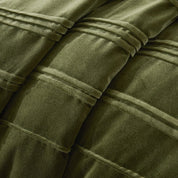 Pleated Groove Velvet Duvet Cover Set