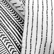 Hygge Geo Reversible Cotton Duvet Cover 3 Piece Set