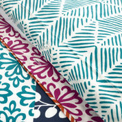 Bohemian Stripe Cotton Reversible Duvet Cover Set