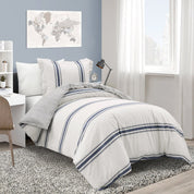 Farmhouse Stripe 100% Cotton Duvet Cover Set