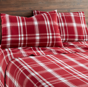 Plaid Organic Flannel Sheet Set
