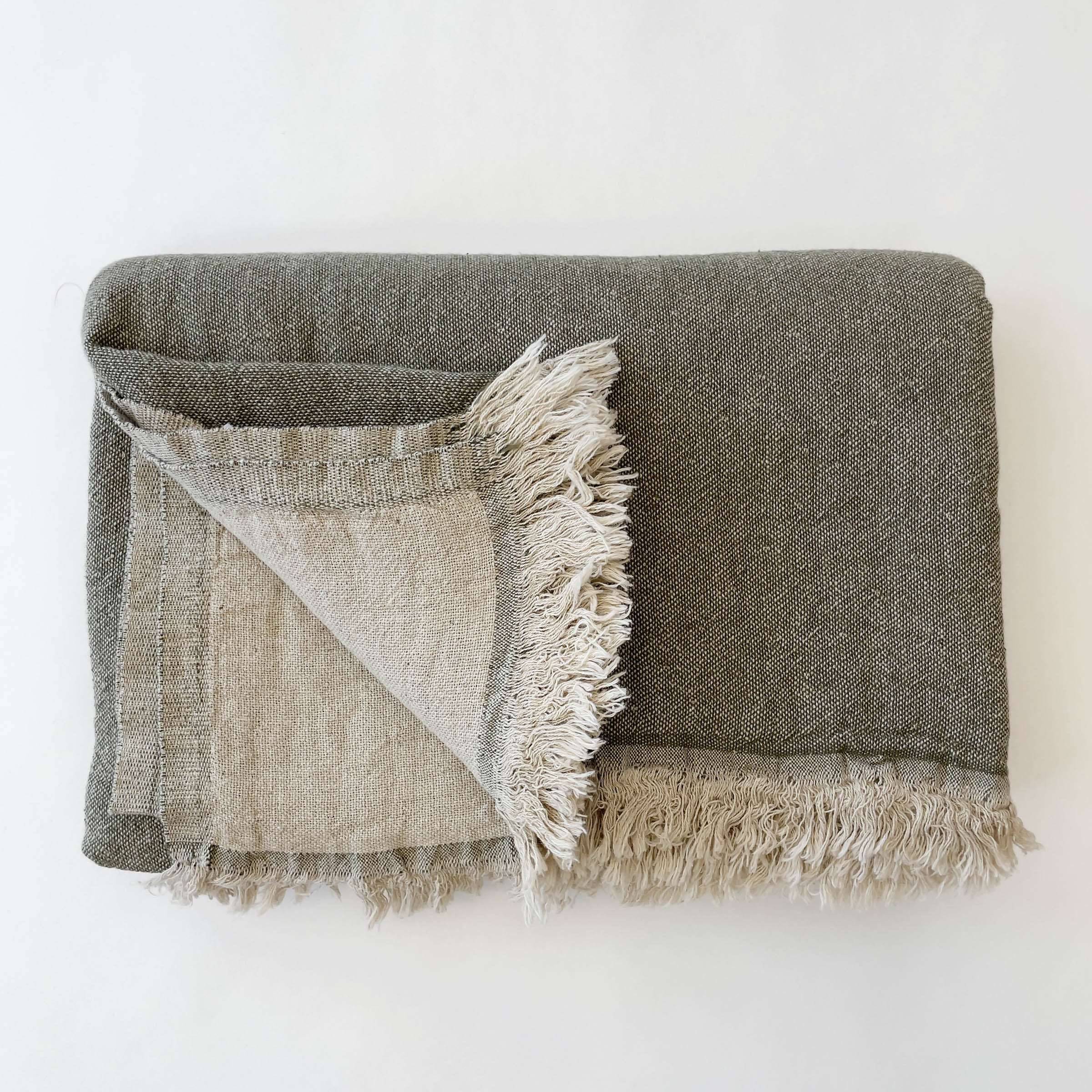 Ekani Turkish Cotton/Linen Blend Throw Blankets