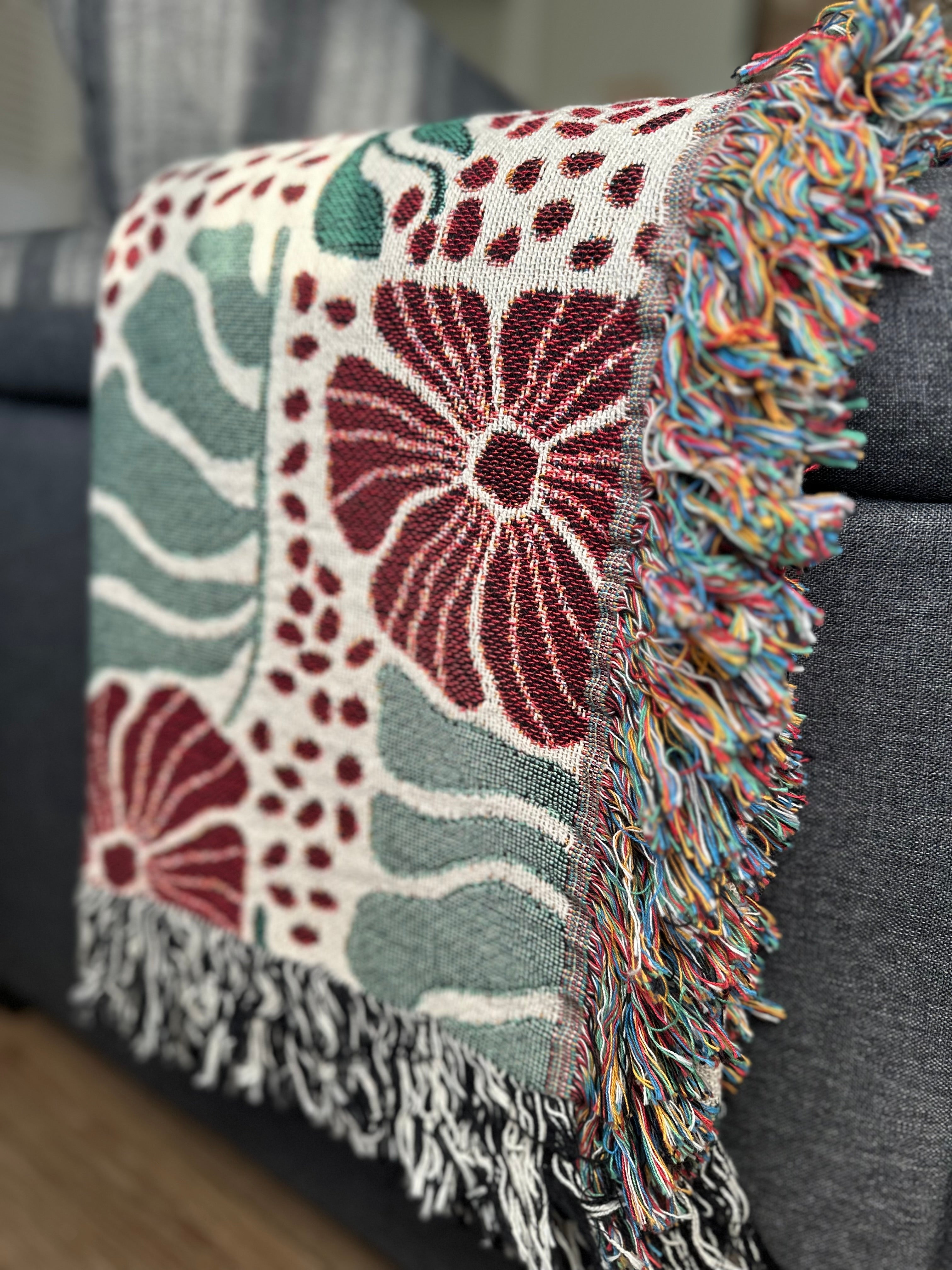 Matisse Floral Blanket Close View
