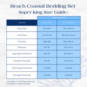 Super King Size Guide for the Beach Coastal Bedding Set
