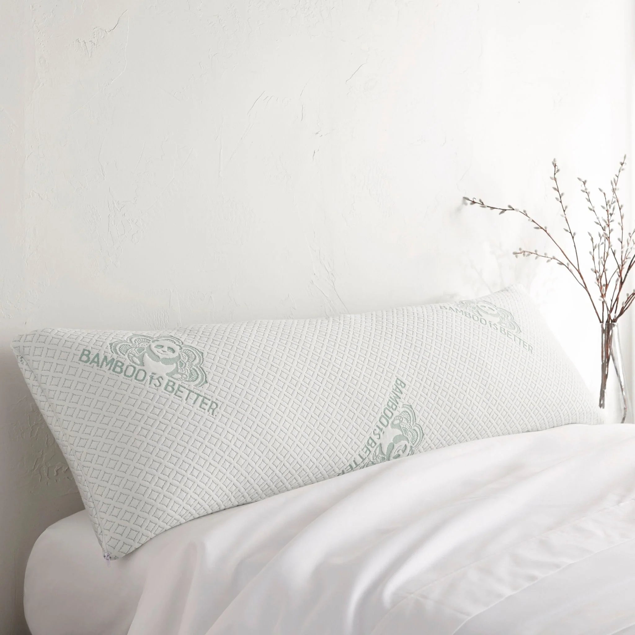 Adjustable Long Bamboo Body Pillow for Bed