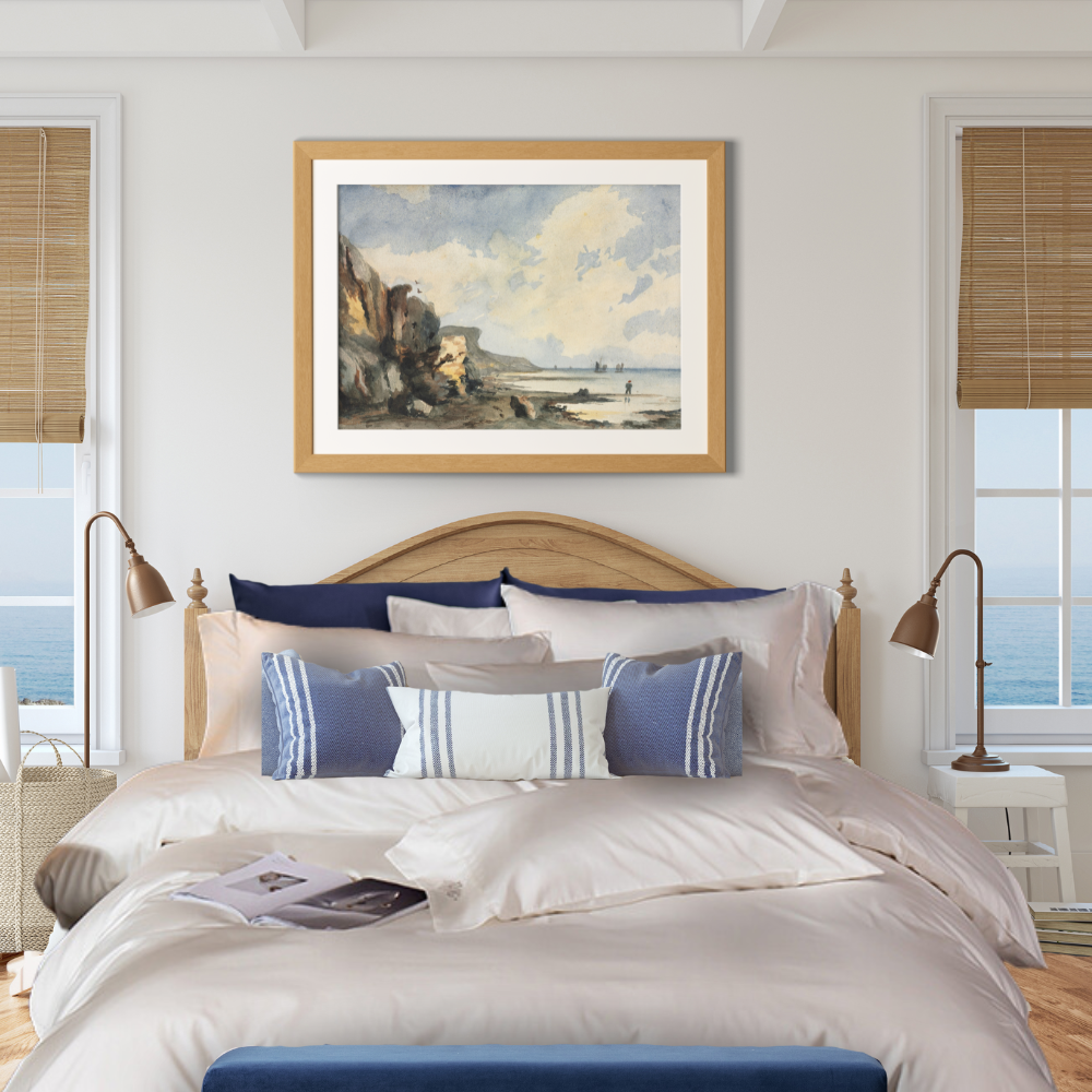 Boho Coastal Bedroom with Regal White Bedding Set