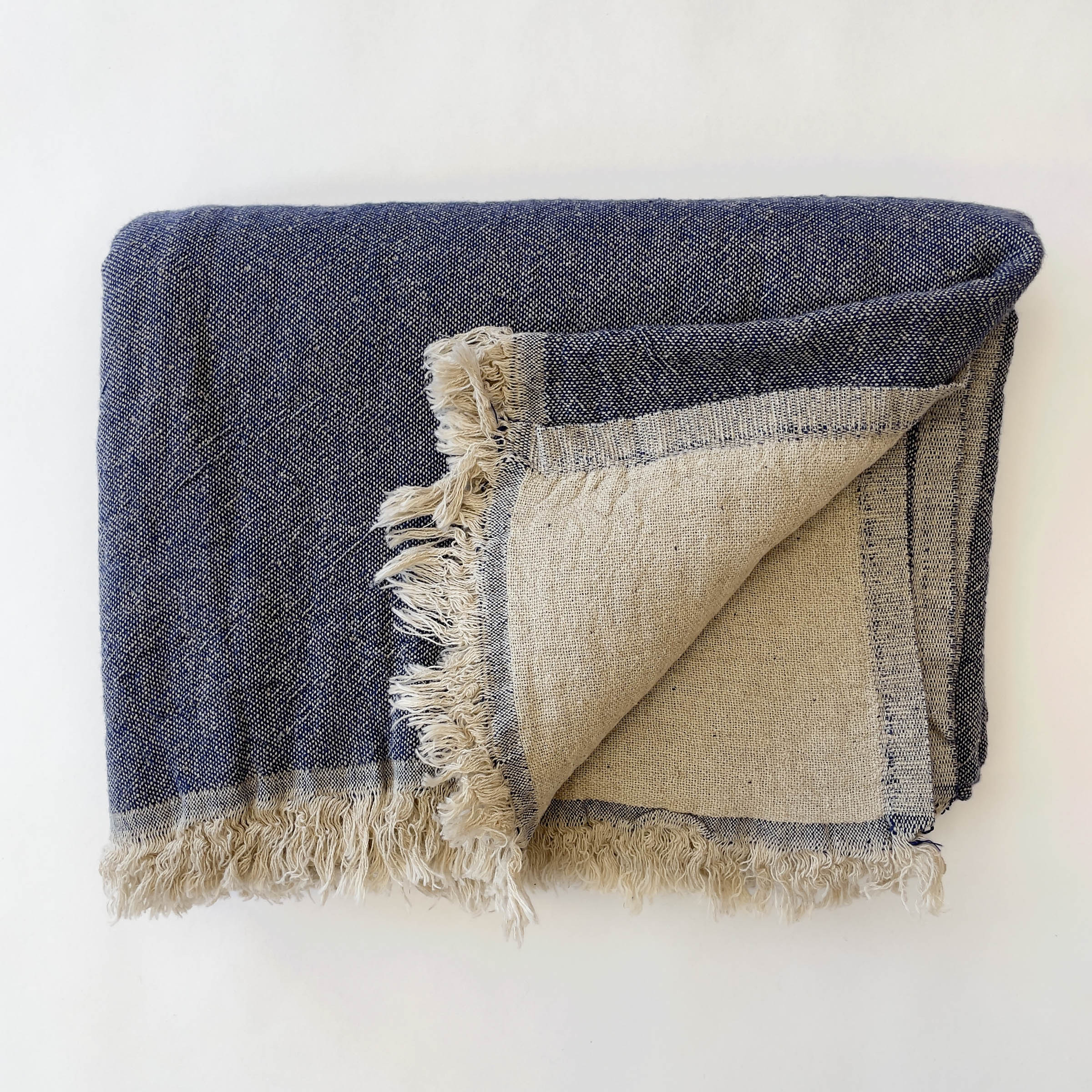 Ekani Turkish Cotton/Linen Blend Throw Blankets