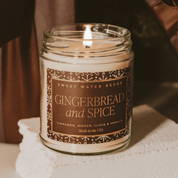 Gingerbread and Spice Soy Candle - Clear Jar - 9 oz Patterned