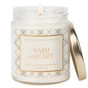 Warm and Cozy Soy Candle - Clear Jar - 9 oz