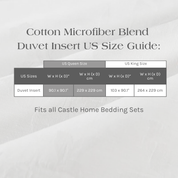 Cotton Microfiber Blend Duvet Insert US Size Guide