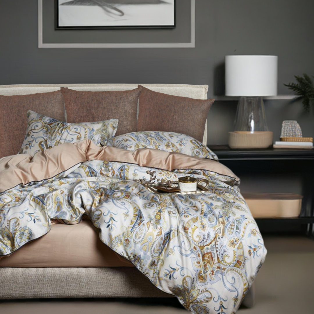 Champagne Dream Bedding in a Bedroom