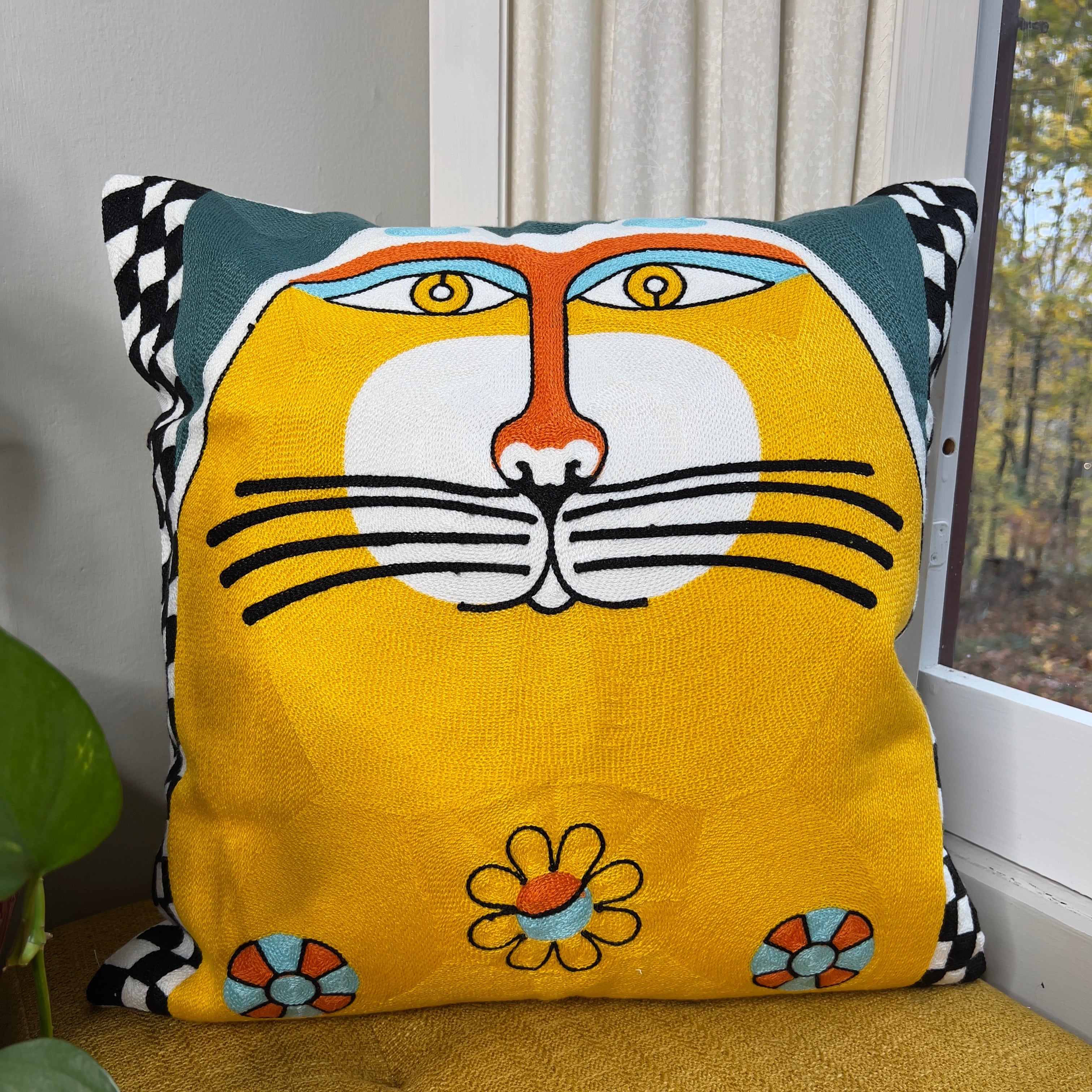 Checkered-Taxi-Cat-Embroidered-Pillow-Cover.jpg