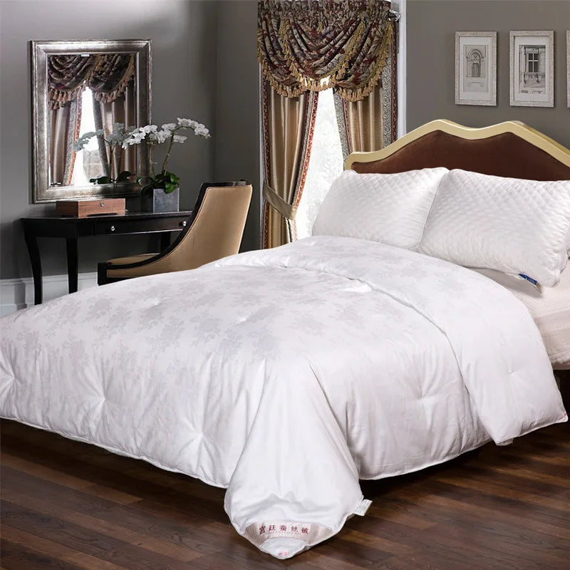 Cotton Microfiber Duvet Insert on a bed