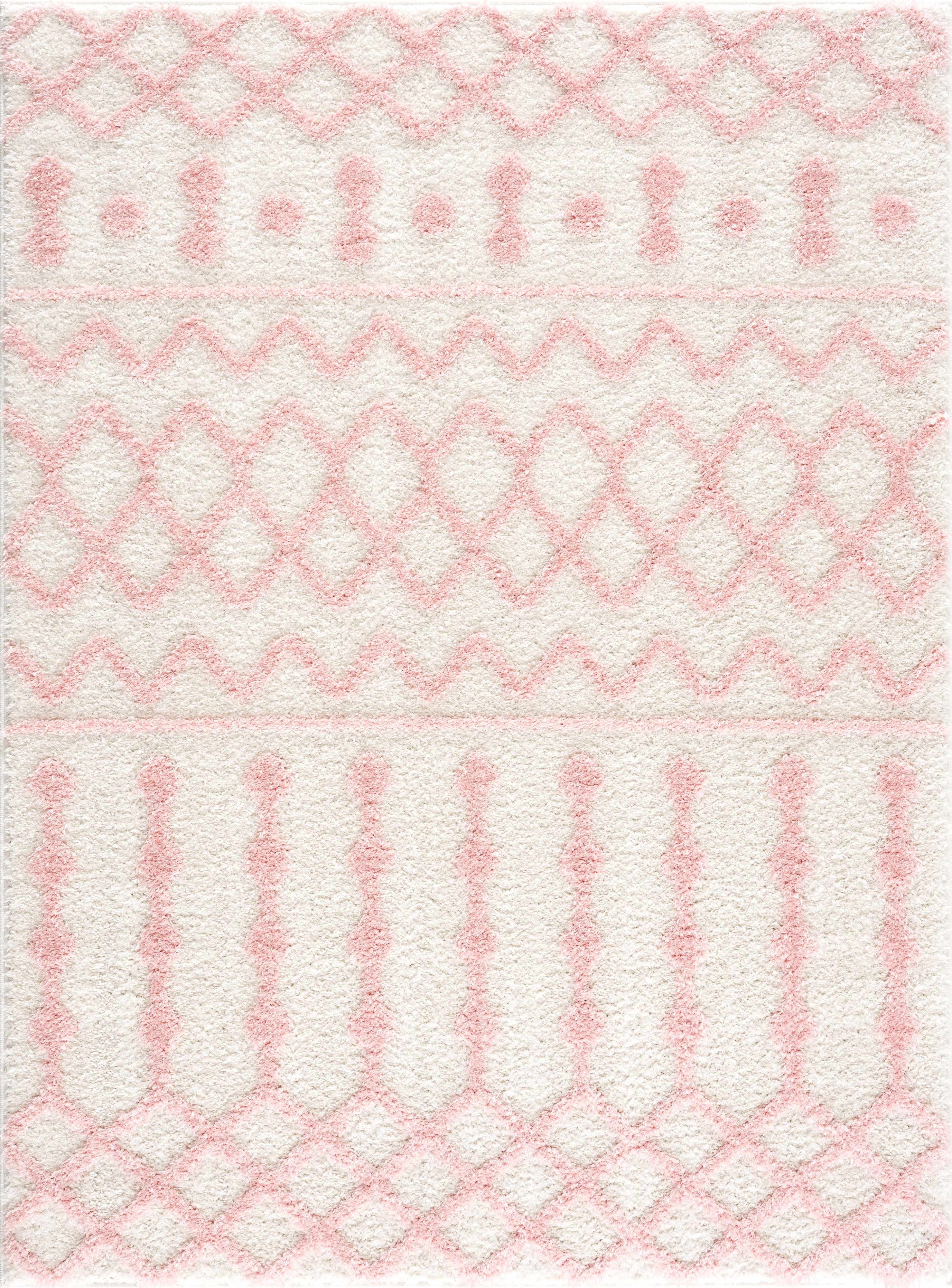 Darva Pink Plush Area Carpet