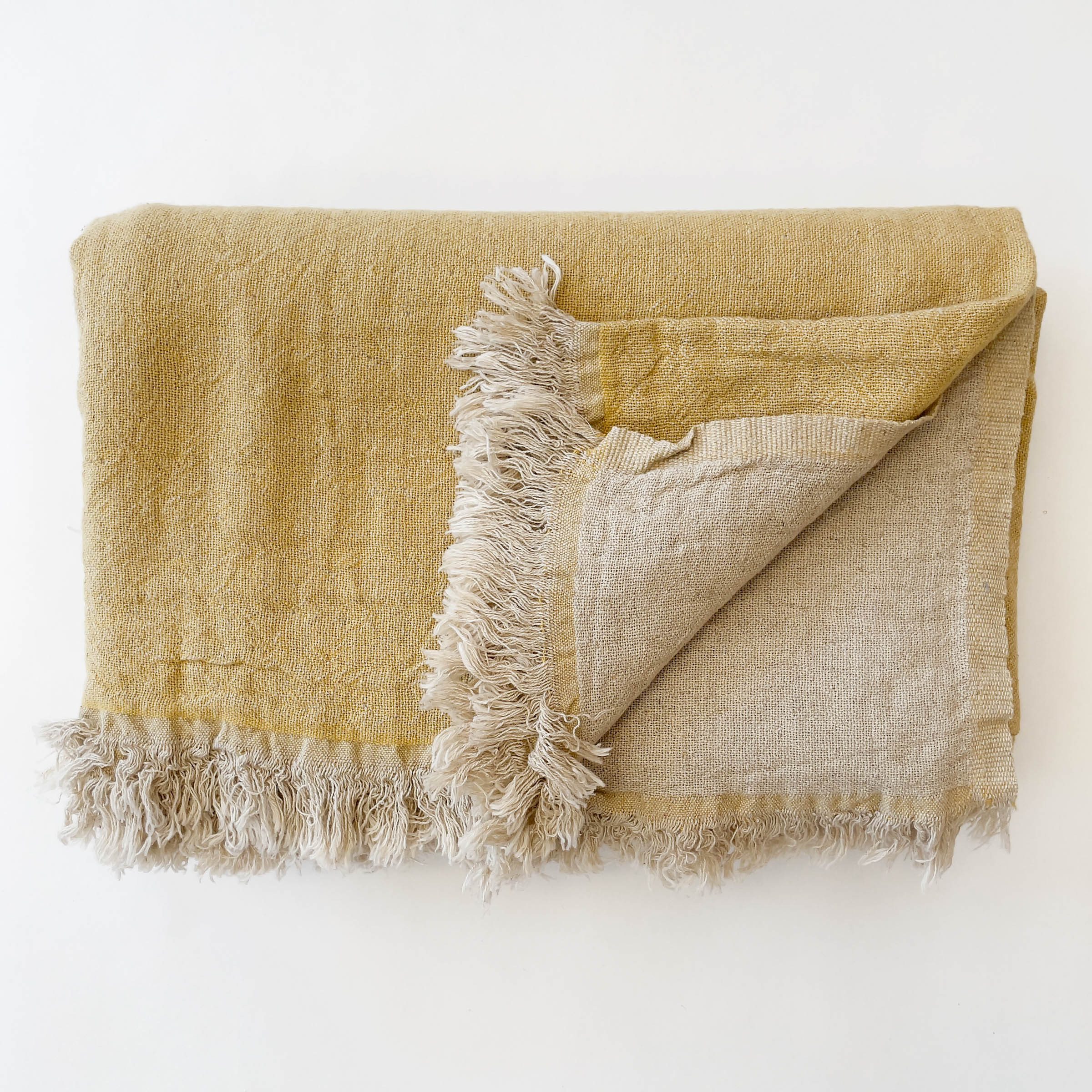 Ekani Turkish Cotton/Linen Blend Throw Blankets