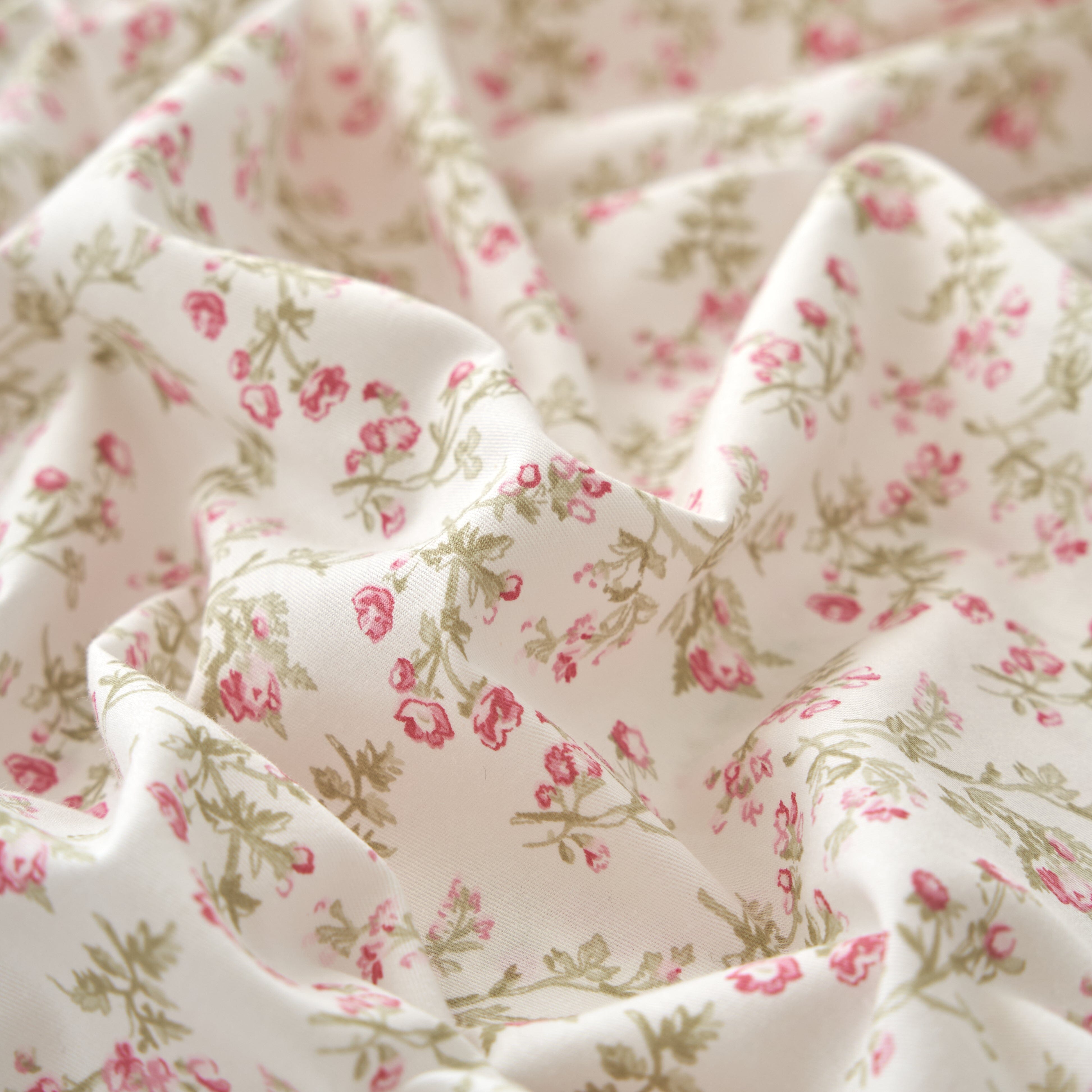 Delicate Rose Floral Cotton Sheet Set
