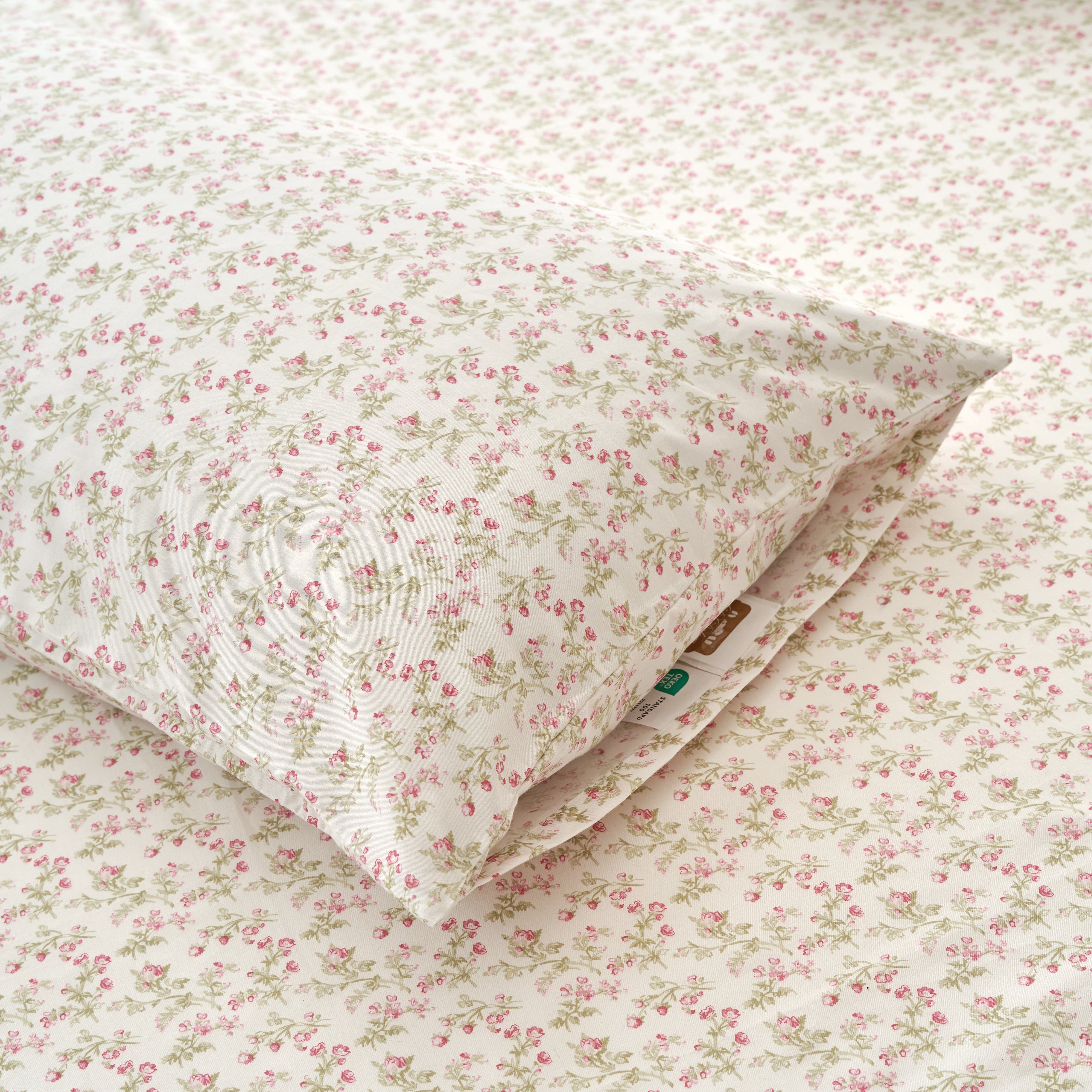 Delicate Rose Floral Cotton Sheet Set