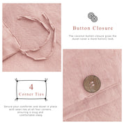 100% Linen Duvet Cover - Pink Duvet Cover Only
