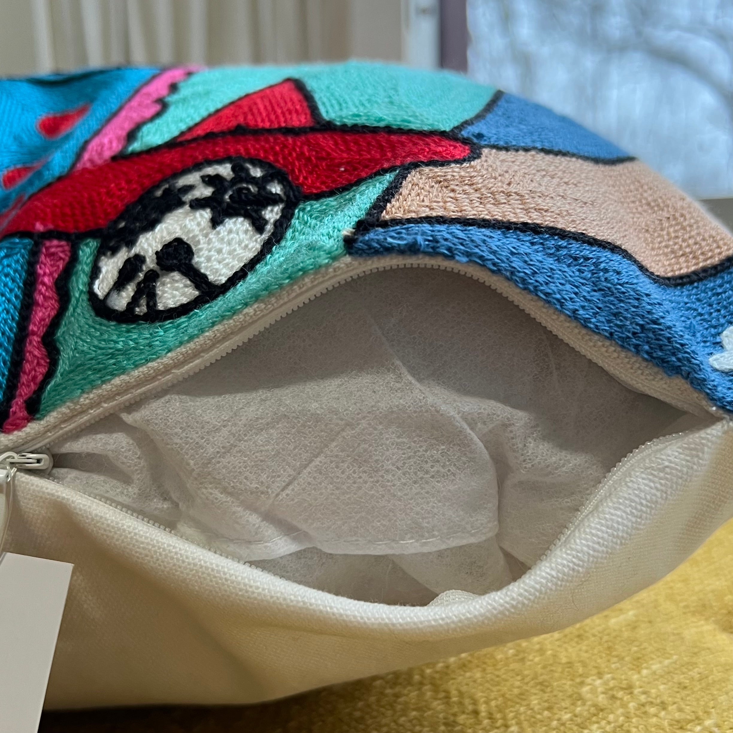Starry Night Frida Embroidered Pillow Zipper