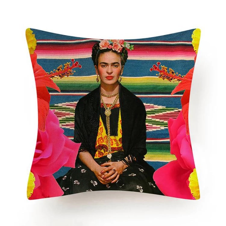 Floral Aztec Frida Throw Pillow