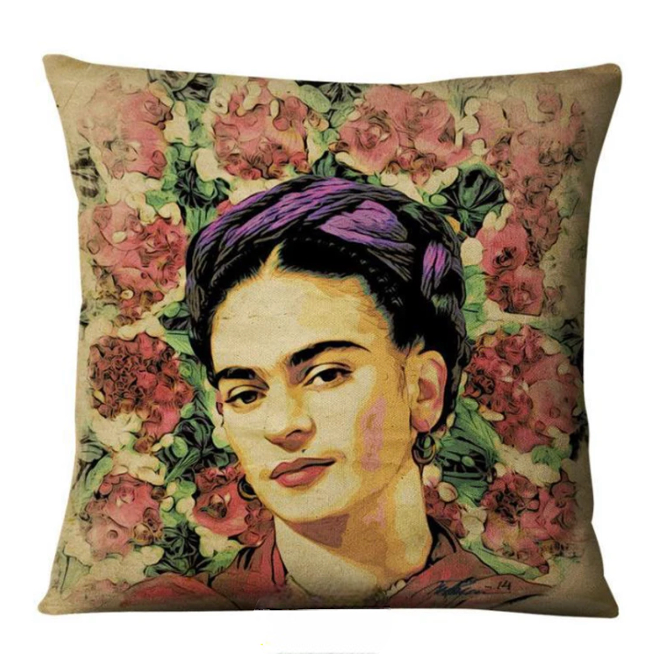 Floral Frida Throw Pillow