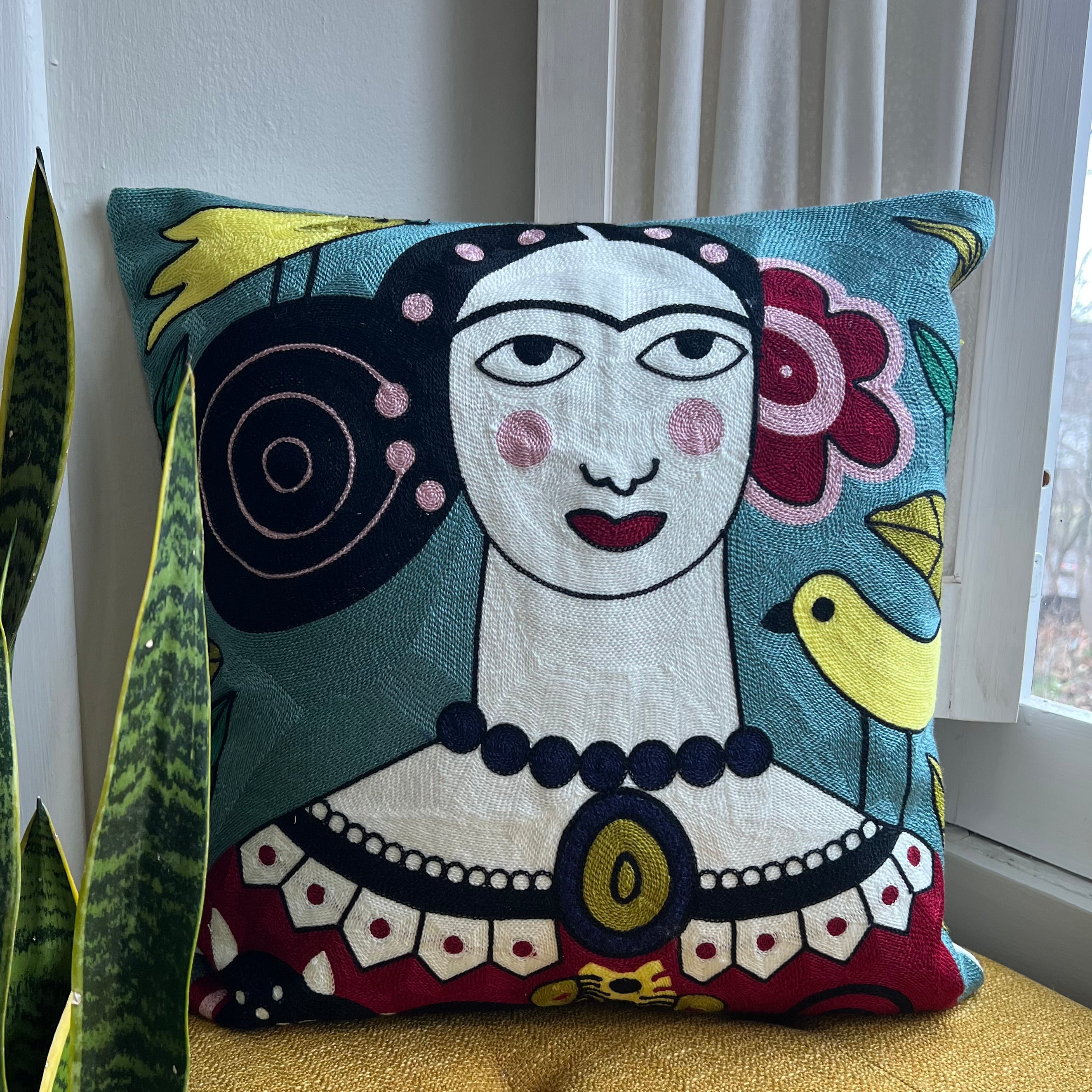 Frida-Inspired-Self-Portrait-with-Canary-Embroidered-Throw-Pillow-Cover-2.jpg