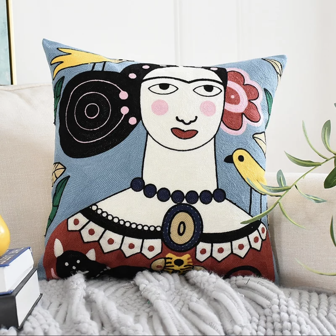Frida-Inspired-Self-Portrait-with-Canary-Embroidered-Throw-Pillow-Cover.png