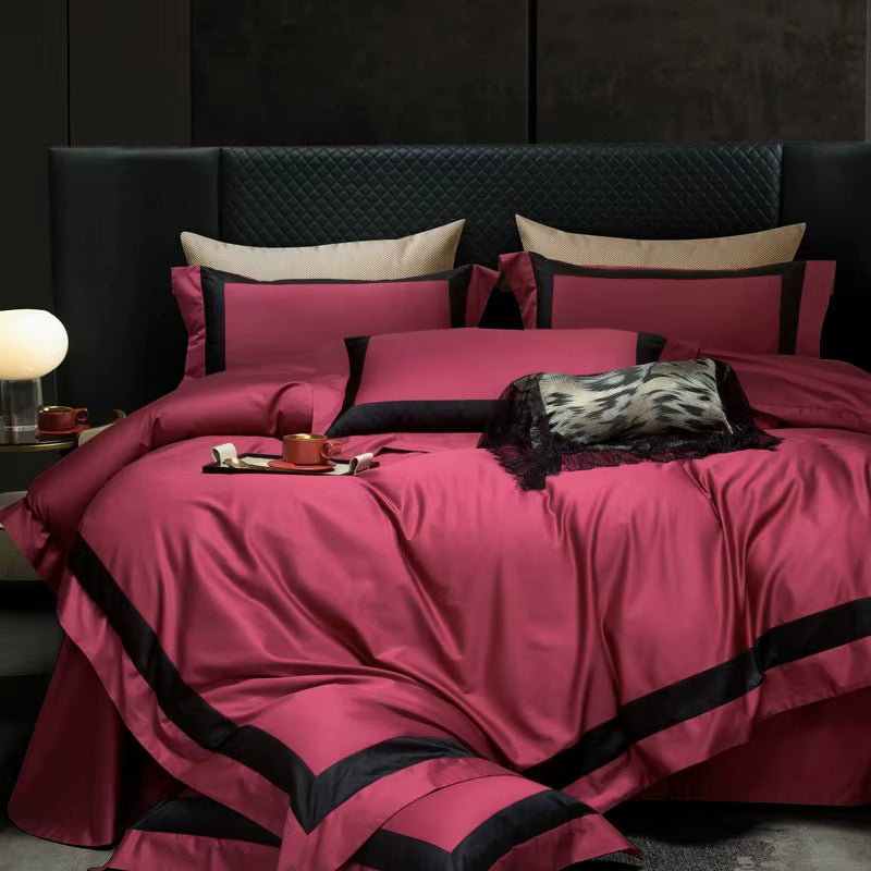 Garnet Noir Bedding Set Close View