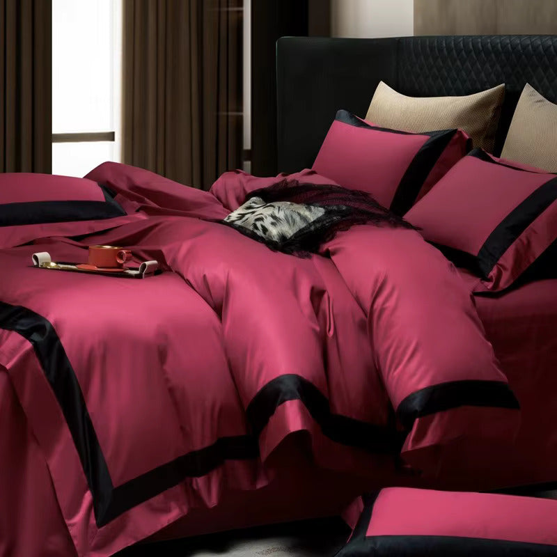 Garnet Noir Bedding Set Side View