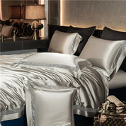 Gilded Palladium Satin Bedding Set side view