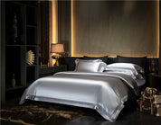 Gilded Platinum Satin Bedding Set - angle view