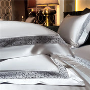 Gilded Platinum Satin Bedding Set pillows