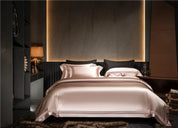 Gilded Rose Gold Satin Bedding Set - front