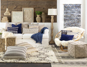 Toronto Hand Woven Wool Pouf