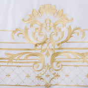 Embroidered Detail from the Golden Majesty Bedding Set