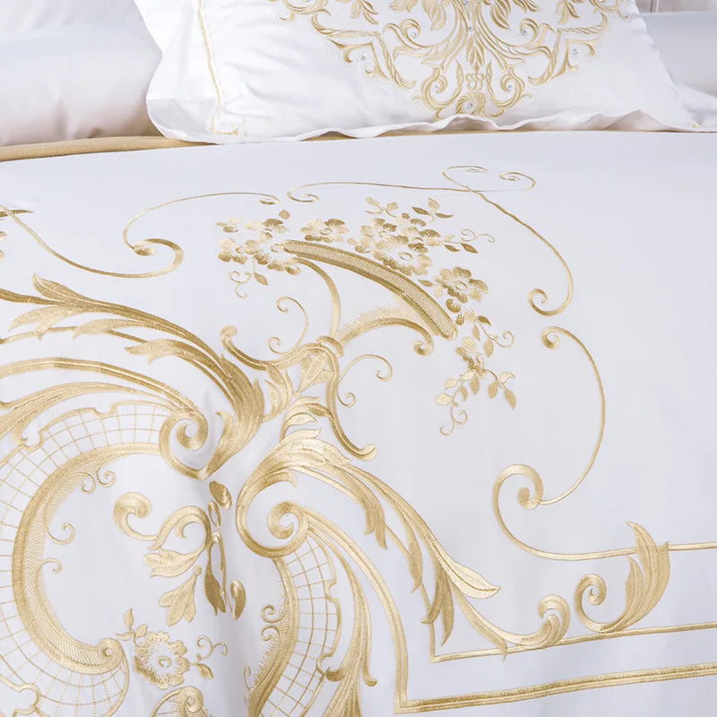 Embroidered Duvet Cover from the Golden Majesty Bedding Set