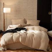 Grand Sandstone Linen Bedding Set - front