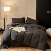 Grand Slate Linen Bedding Set -front