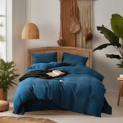 Grand Azure Bedding in a Boho Bedroom