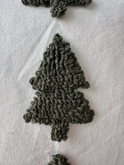Tufted Christmas Tree Pillow Cover
