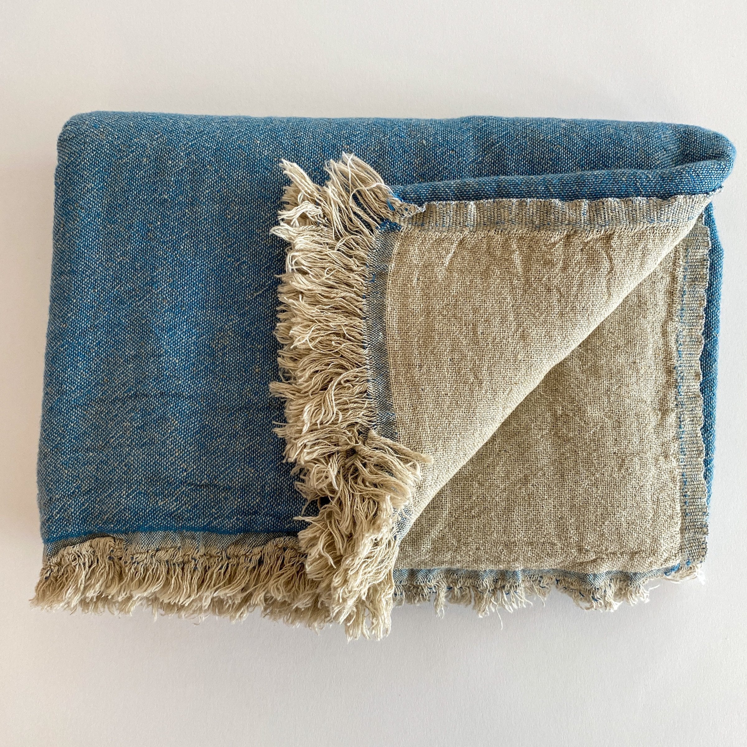 Ekani Turkish Cotton/Linen Blend Throw Blankets