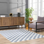 Brone Checkered Washable Area Rug
