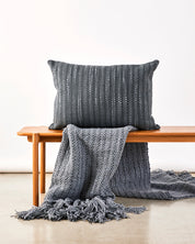 Mar Merino & Cotton Throw on Bench