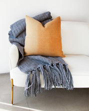 Mar Merino & Cotton Blanket on Couch